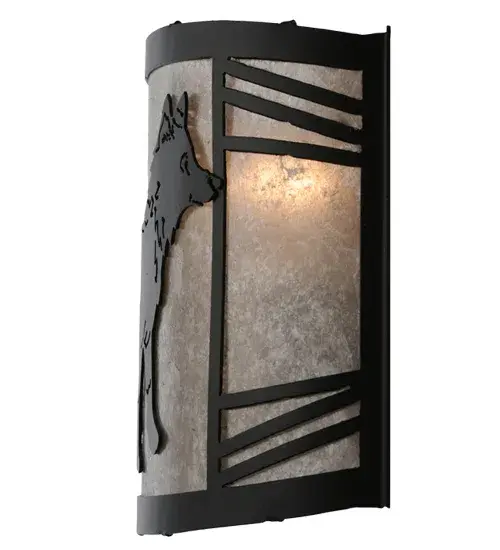 12" Wide Fox on the Loose Right Wall Sconce - Image 8