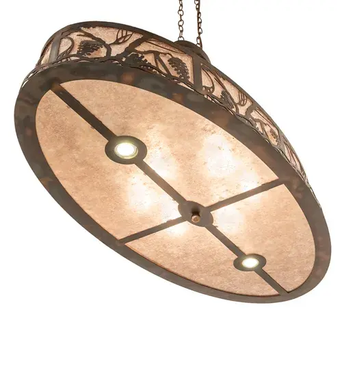 48" Long Winter Pine Oblong Inverted Pendant - Image 6