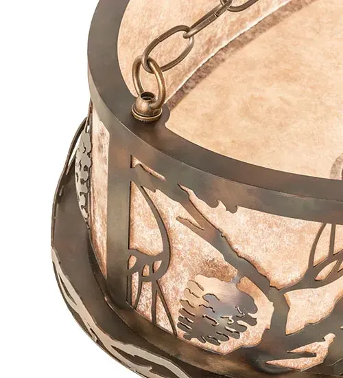 48" Long Winter Pine Oblong Inverted Pendant - Image 9