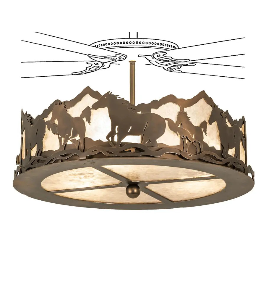 The Running Horses by Meyda Lighting - Image 1