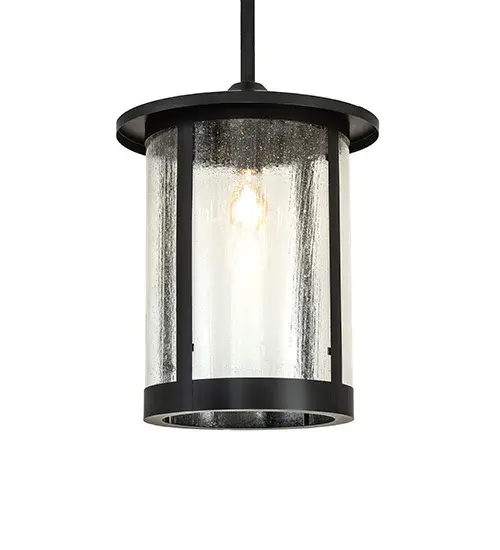 Handcrafted from Solid Brass with alluring rustic beauty. This stunning Craftsman Signature lantern features a Clear Seeded Glass lens enhanced with a Flat Black finish. Display this pendant above tables and islands to illuminate the interiors of timber homes; modern farmhouses; and other spaces. The Fulton Prime Pendant is included in our American-made; American-designed; handcrafted Craftsman Signature Series; manufactured in Yorkville; New York. UL and cUL listed for dry and damp locations. Our Build Your Own Craftsman Signature Series features unlimited combinations of styles. The collection is called Build Your Own because it is fully configurable and customizable from size and design to finish and lens color. Marine grade; solid brass; or copper raw materials are utilized to ensure items from the Craftsman Signature Series of outdoor and indoor lighting will stand the test of time; as these premium metals are impervious to most types of oxidation. Hand-applied Patina finishes on brass and copper are sealed with a clear varnish and over time; may require gentle maintenance; such as wax; to delay or reverse the natural living finish attributes indicative of this finishing process. Patina finishes on brass and copper provide strong resistance to fading from sun exposure; will not chip or crack; and will not rust like a steel-framed item in the same conditions. Choose from many style options; or send us your concept today! Call today to learn how to use the configuration tool available on our website for an instant item number! - alternate view
