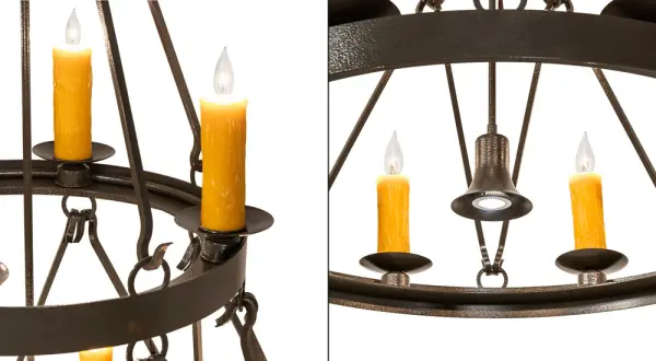 36" Wide Lakeshore 12 Light Two Tier Chandelier - Image 7