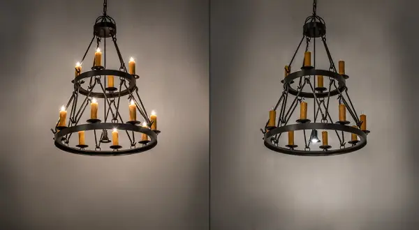 36" Wide Lakeshore 12 Light Two Tier Chandelier - Image 10