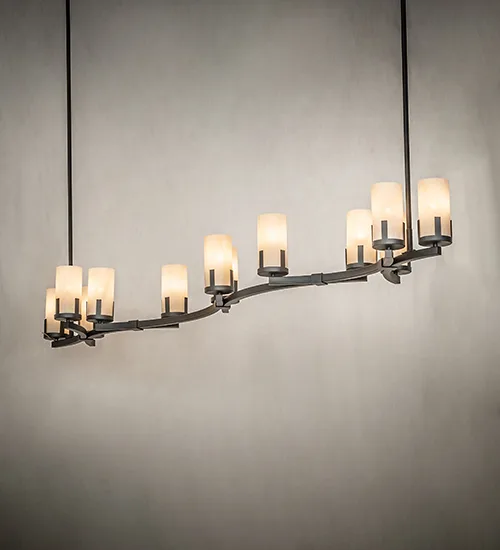 96" Long Cero 12 Light Oblong Chandelier