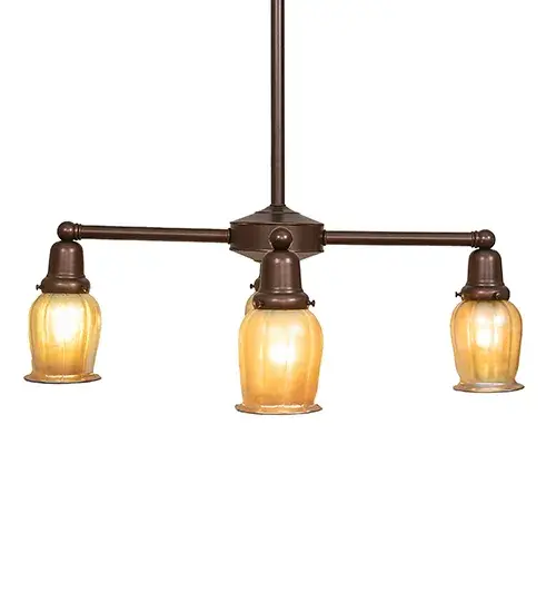 26" Wide Revival Oyster Bay Favrile 4 Light Chandelier - Image 5