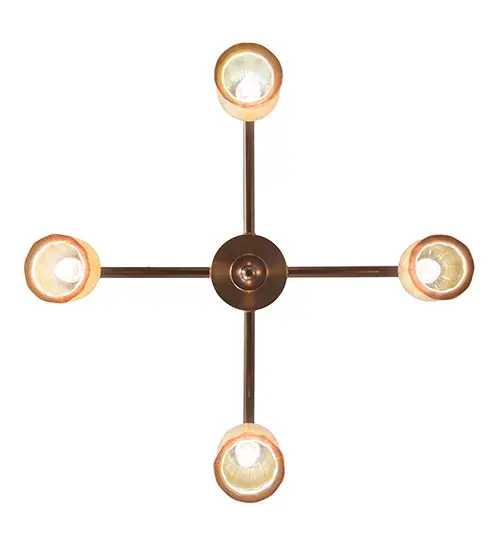 26" Wide Revival Oyster Bay Favrile 4 Light Chandelier - Image 7