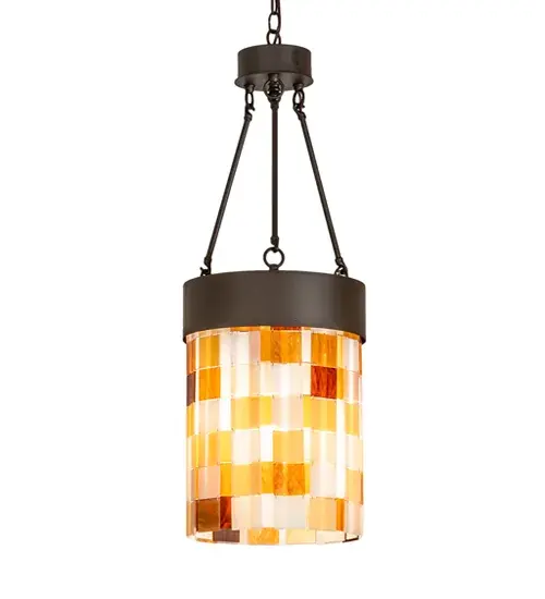 This fixture is made from Steel and Idalight. The steel components are finished in Oil Rubbed Bronze. The lens is Earthtone Idalight. This fixture is UL rated for damp locations. - alternate view