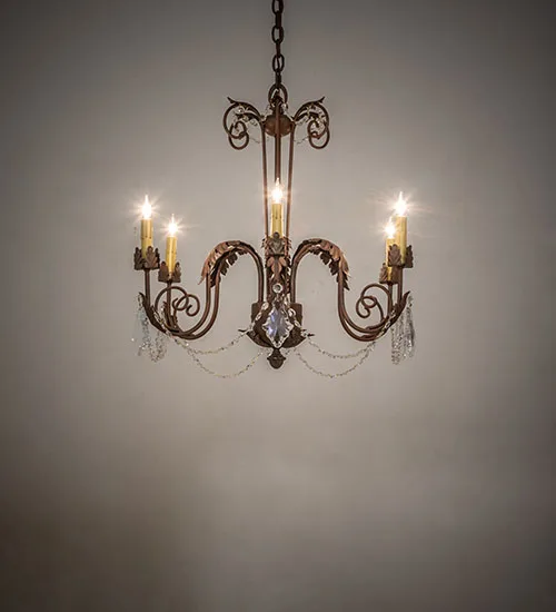 30" Wide Lindsay 6 Light Chandelier
