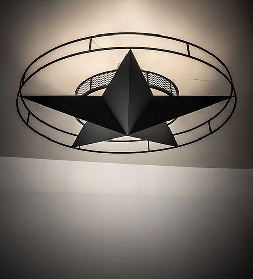 60" Wide Texas Star Semi-Flushmount