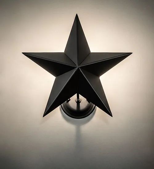 15" Wide Texas Star Wall Sconce