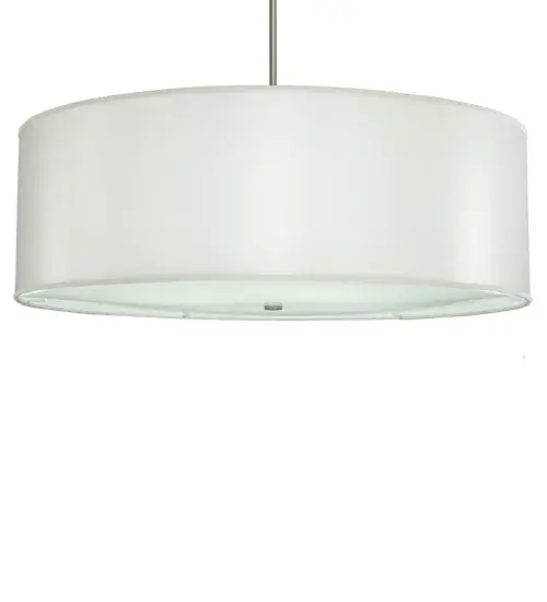 Designed with a curvaceous profile that fits into luxury homes; hotels and other commercial and hospitality locations. This versatile pendant defines a distinctive sophisticated aesthetic. The White Textrene shade is complemented with hardware featured in a Nickel powder coat finish and enhanced with a Statuario Idalight bottom diffuser. Custom crafted by highly skilled artisans in our 180;000 square foot manufacturing facility in Yorkville; NY. Custom sizes; finishes and diffuser colors available. UL and cUL listed for dry and damp locations however we do not recommend installing it in spaces that experience a large amount of moisture due to the fabric shade. - alternate view