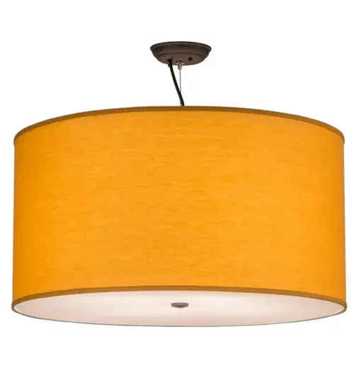 This stylish pendant is designed with a Sparkle Silver and Vintage Gold linen styled Textrene shade; which is complemented with a Statuario Idalight bottom diffuser. The pendant is ideal for illuminating fun interiors in a home; resort or theme park and will complement any space or decor. The fixture is handcrafted by Meyda artisans in our manufacturing facility in the USA. Custom colors; styles and sizes are available. Energy efficient lamping options are offered. The pendant is UL and cUL listed for damp and dry locations. - alternate view
