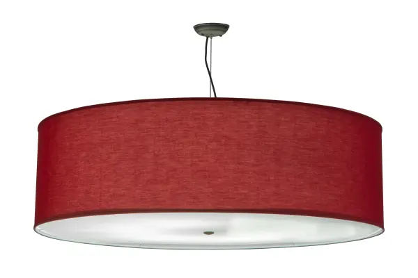 This stylish pendant is designed with a Sparkle Silver and Red Linen Textrene shade; which is complemented with a Satin finished Statuario Idalight bottom diffuser. The pendant is ideal for illuminating fun interiors in a home; resort or theme park and will complement any space or decor. The fixture is handcrafted by Meyda artisans in our manufacturing facility in the USA. Custom colors; styles and sizes are available. Energy efficient lamping options are offered. The pendant is UL and cUL listed for damp and dry locations.