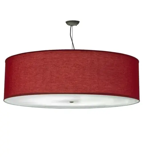 This stylish pendant is designed with a Sparkle Silver and Red Linen Textrene shade; which is complemented with a Satin finished Statuario Idalight bottom diffuser. The pendant is ideal for illuminating fun interiors in a home; resort or theme park and will complement any space or decor. The fixture is handcrafted by Meyda artisans in our manufacturing facility in the USA. Custom colors; styles and sizes are available. Energy efficient lamping options are offered. The pendant is UL and cUL listed for damp and dry locations. - alternate view