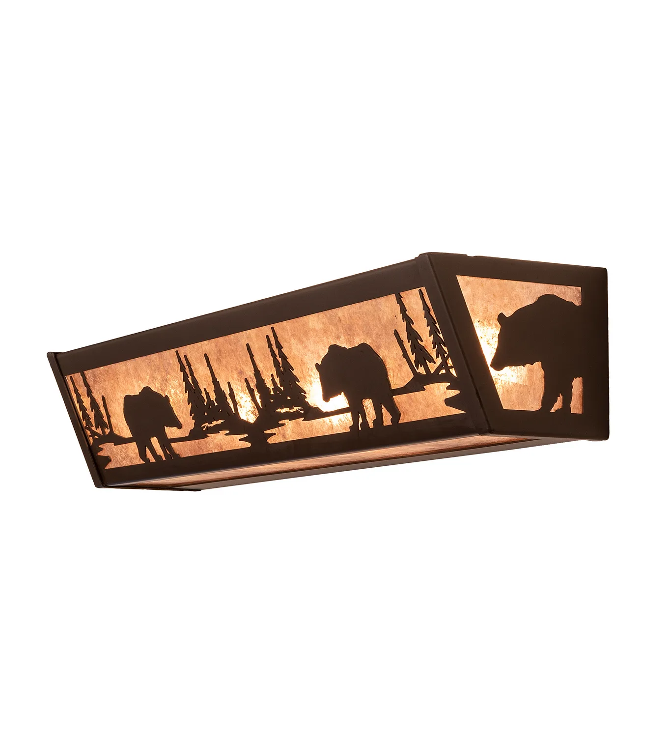 Bear At Lake Four Light Vanity in Oil Rubbed Bronze