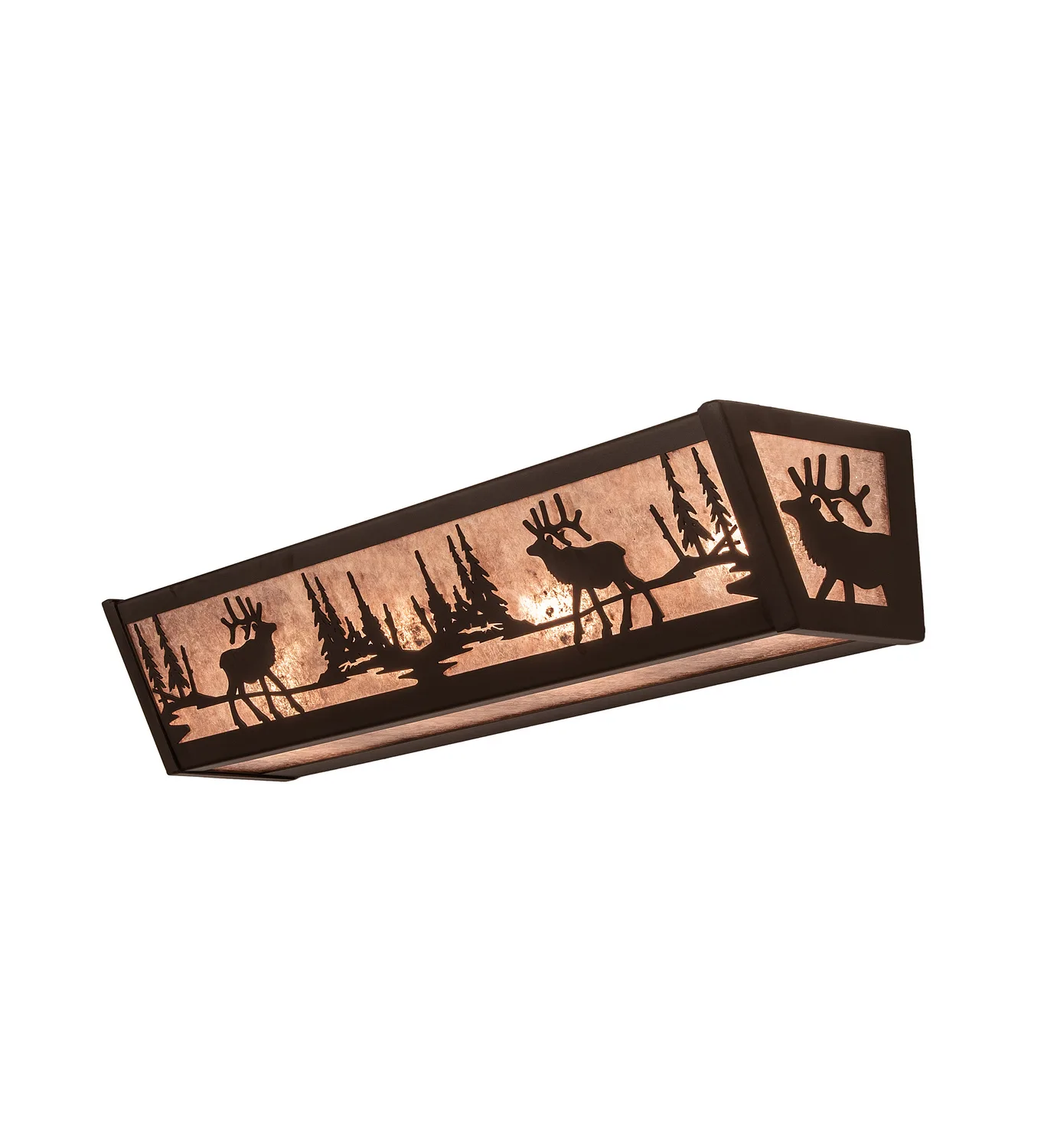 Elk At Lake Four Light Vanity in Oil Rubbed Bronze