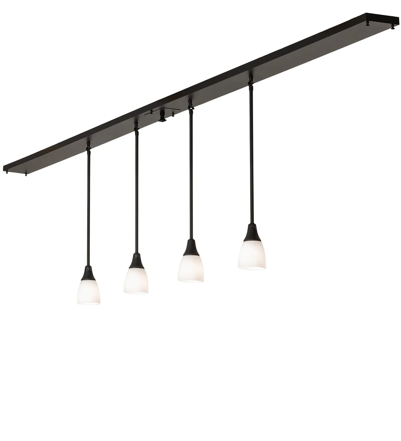 Oyster Bay Four Light Island Pendant in Solar Black