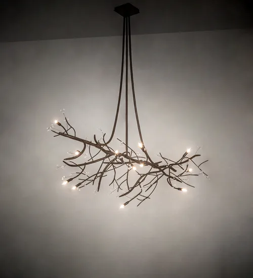 72" Long Winter Solstice Budding Chandelier