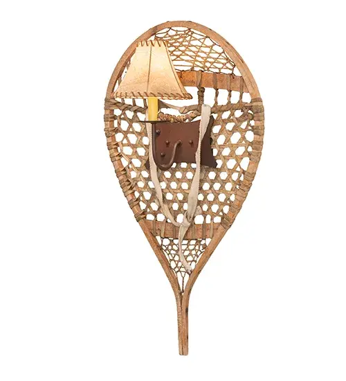 10" Wide Alpine Snowshoe Wall Sconce - Image 2