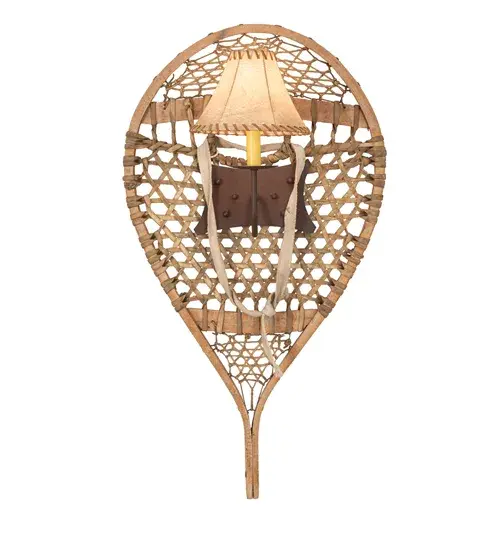 10" Wide Alpine Snowshoe Wall Sconce - Image 5