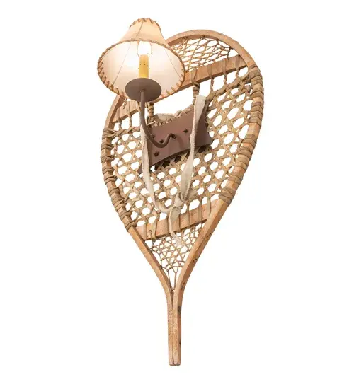 10" Wide Alpine Snowshoe Wall Sconce - Image 6