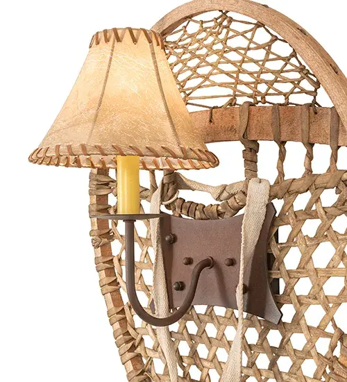 10" Wide Alpine Snowshoe Wall Sconce - Image 9