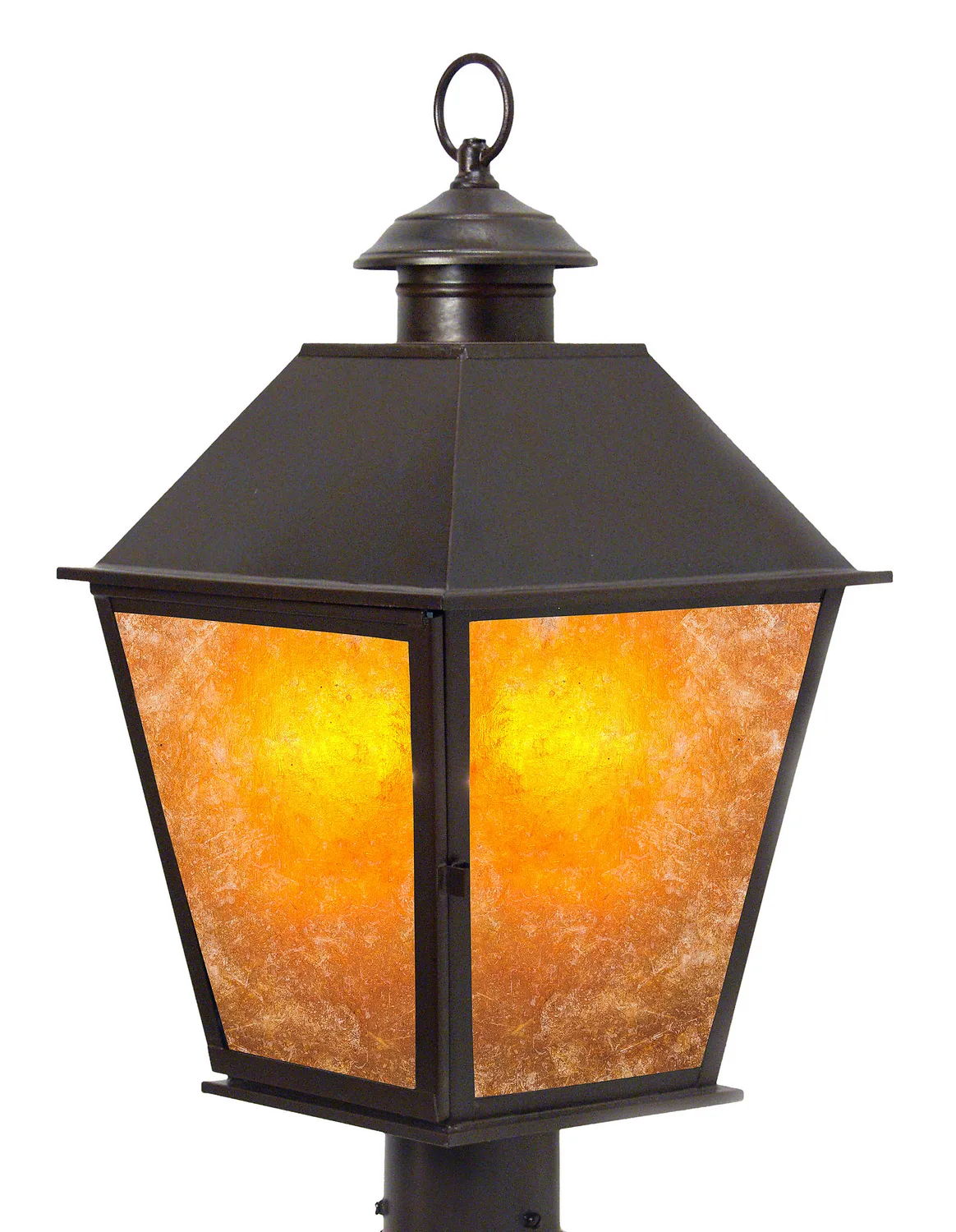 Turin Three Light Post Mount in Gilded Tobacco