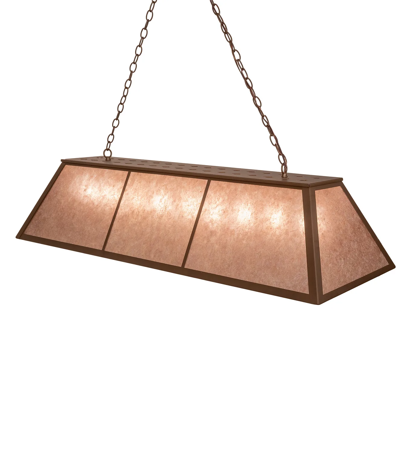 Tri-Panel Nine Light Pendant in Tyler Bronze
