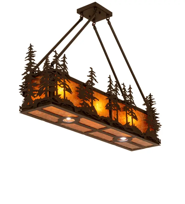 This fixture is made of Steel and Mica. The steel components are finished in Solar Black. The lens is Amber Mica. This fixture is UL rated for damp locations.