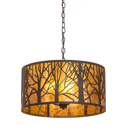 20" Wide Winter Maple Pendant - Image 2