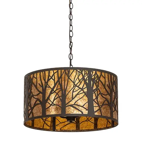 20" Wide Winter Maple Pendant - Image 3