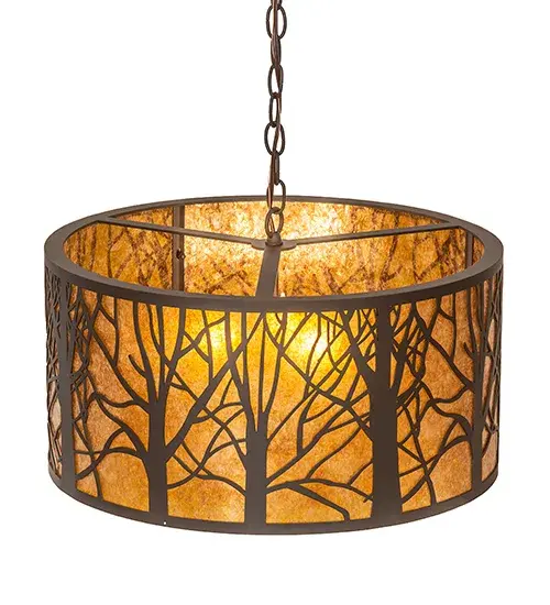 20" Wide Winter Maple Pendant - Image 4