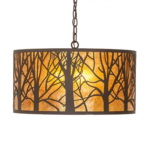 20" Wide Winter Maple Pendant - Image 5