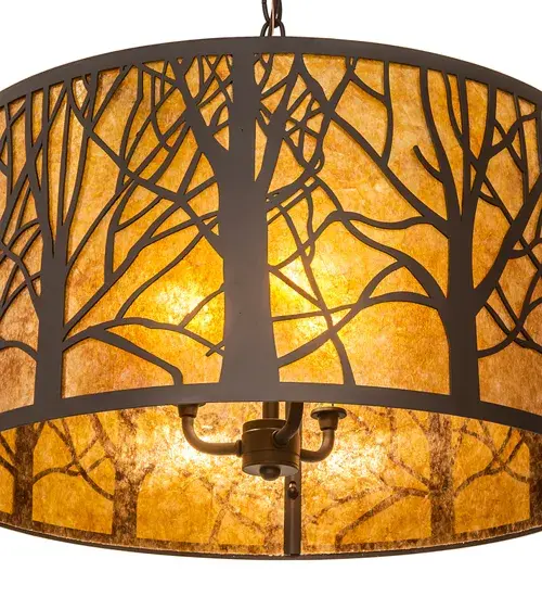 20" Wide Winter Maple Pendant - Image 8