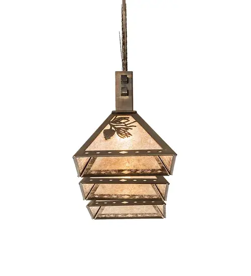 45" Long Winter Pine Tall Pines 3 Light Island Pendant - Image 7