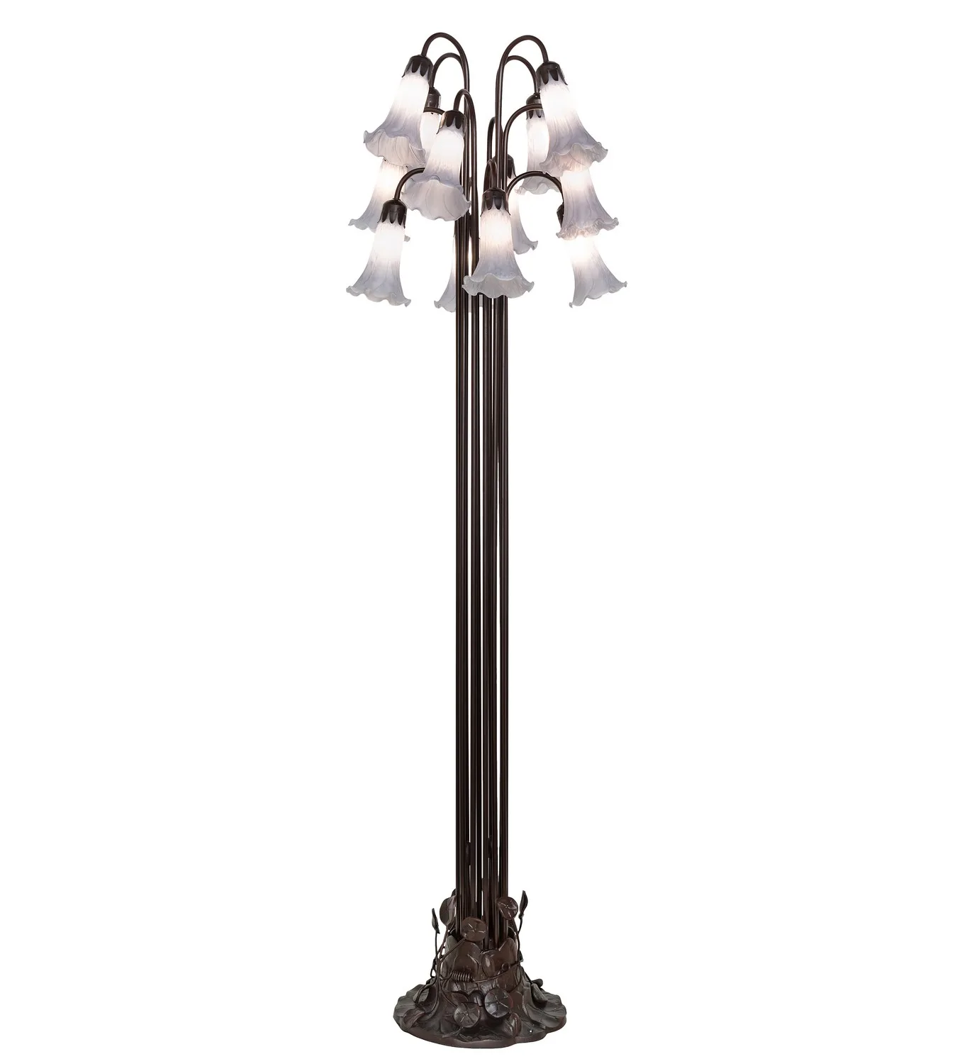 Gray 12 Light Floor Lamp in Mahogany Bronze