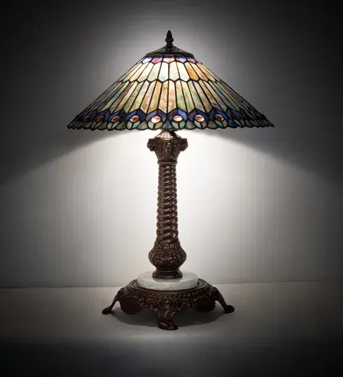 The Tiffany Jeweled Peacock by Meyda Lighting - Image 1