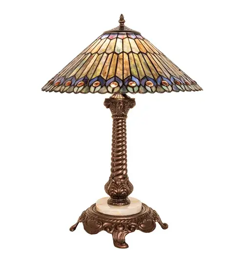 The Tiffany Jeweled Peacock by Meyda Lighting - Image 2