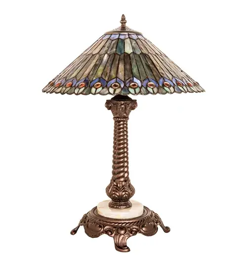 The Tiffany Jeweled Peacock by Meyda Lighting - Image 3
