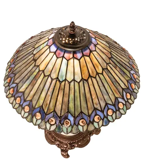 The Tiffany Jeweled Peacock by Meyda Lighting - Image 4