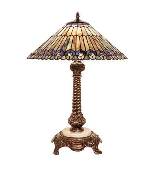The Tiffany Jeweled Peacock by Meyda Lighting - Image 5