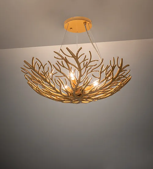 20" Wide Twigs Semi-Flushmount