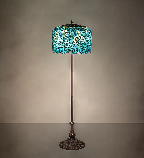 62" High Tiffany Wisteria Floor Lamp