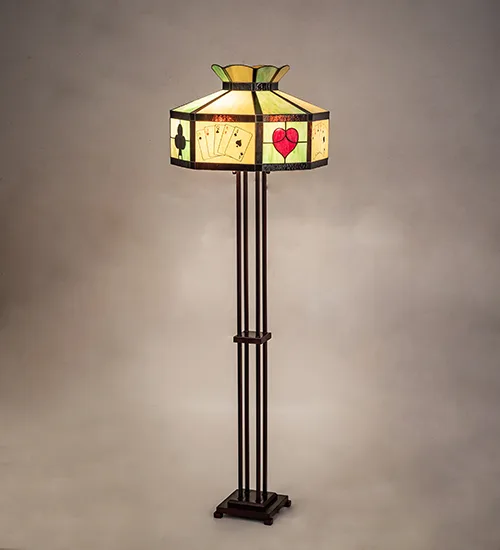 63.5" High Poker Face Floor Lamp