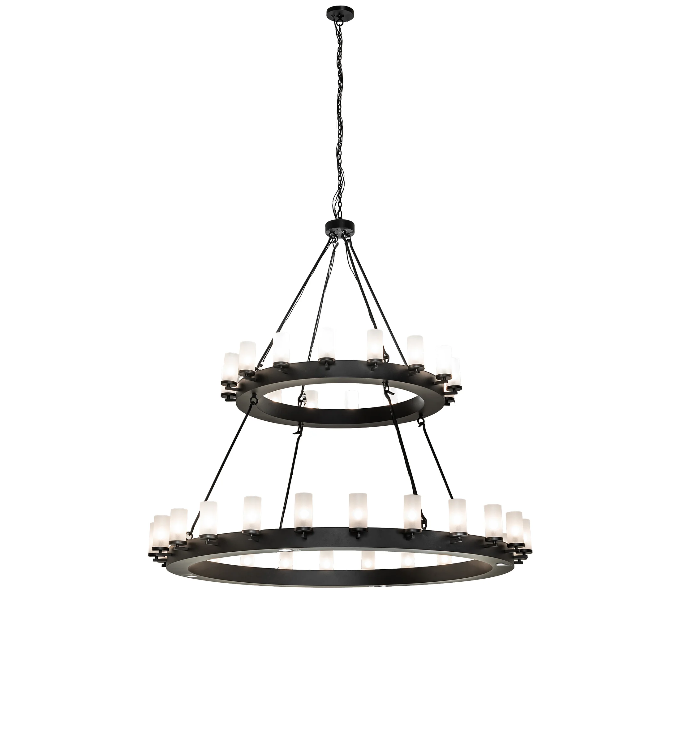 Noziroh Ring LED Chandelier in Textured Black