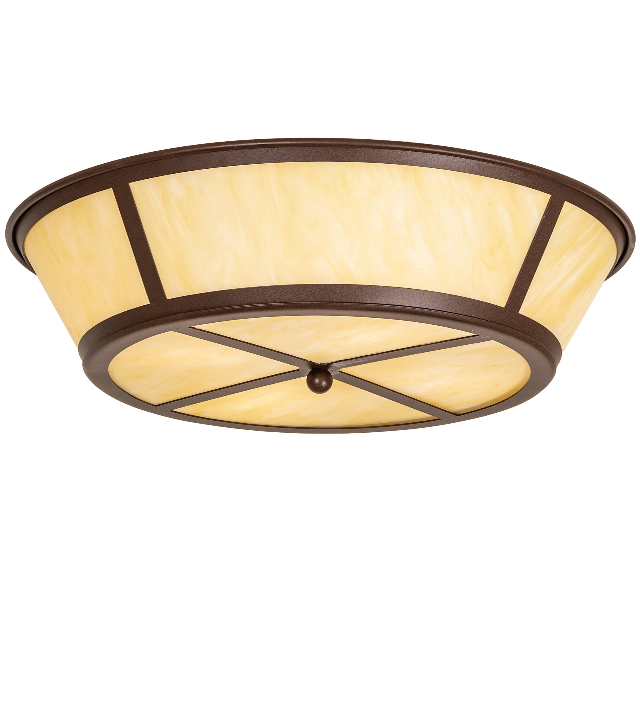 Craftsman Four Light Flushmount in Cafe Noir