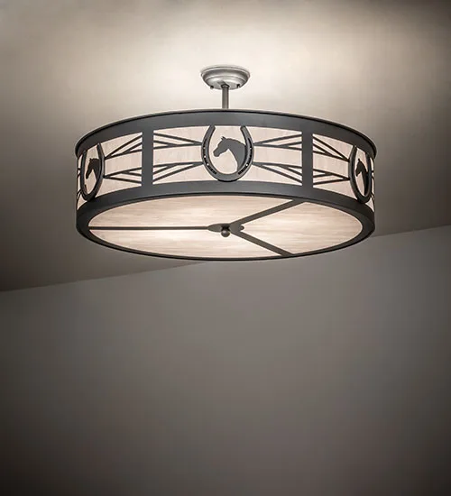 30" Wide Horseshoe Semi-Flushmount