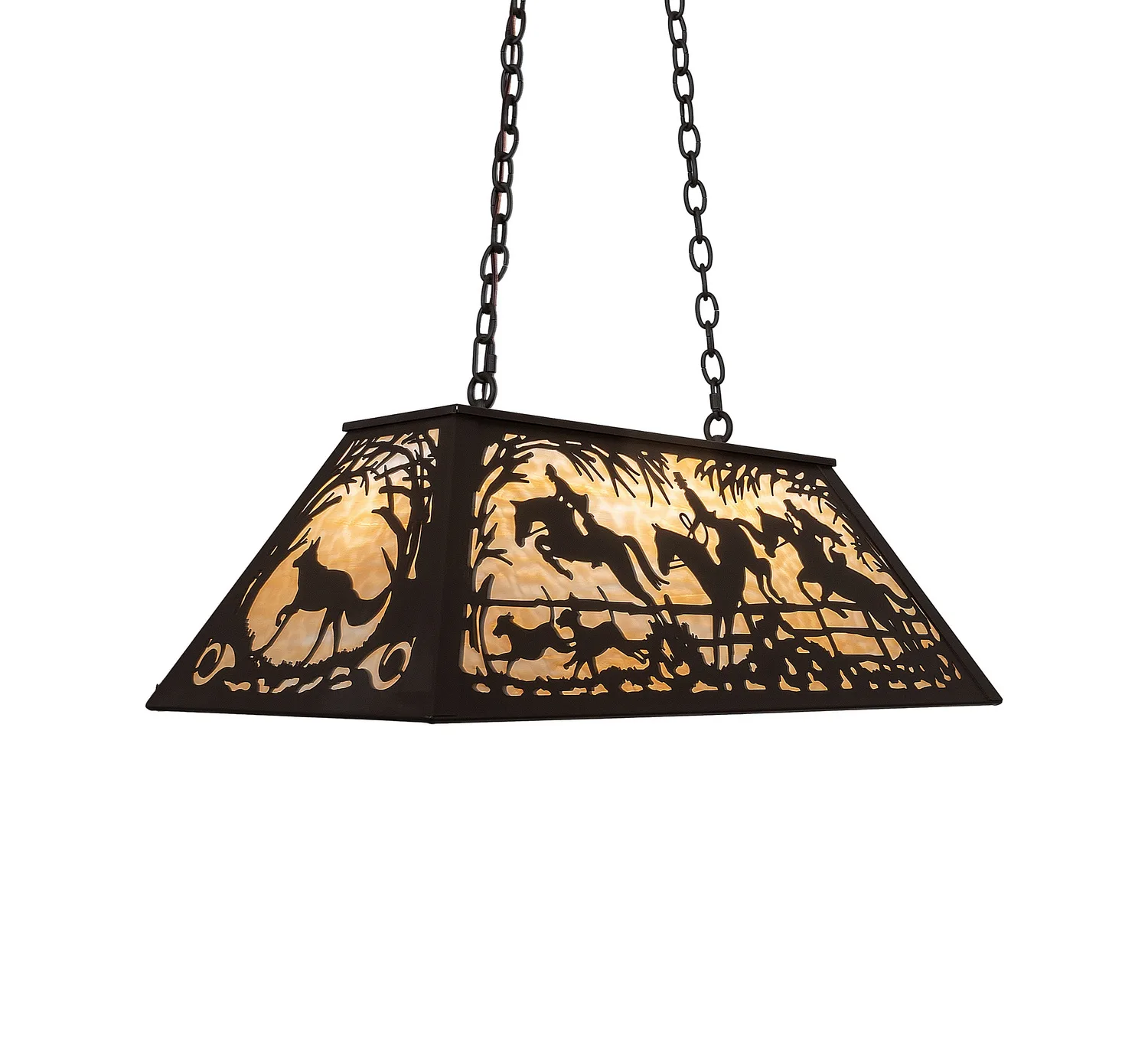 Fox Hunt Six Light Pendant in Oil Rubbed Bronze