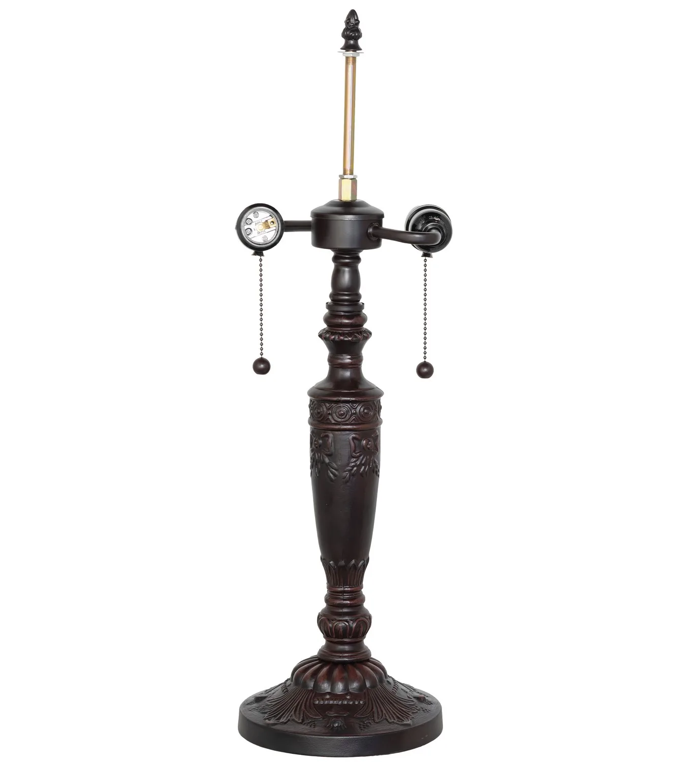Two Light Table Base in Mahogany Bronze