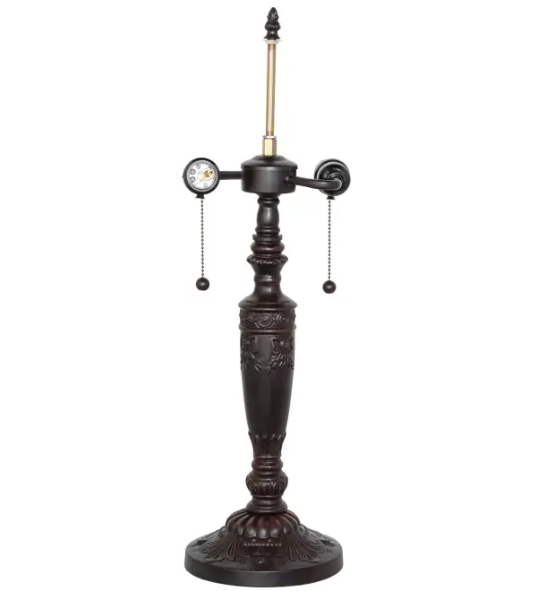 Every Meyda Tiffany item is a unique handcrafted work of art. Natural variations in the wide array of materials that we use to create each Meyda product make every item a masterpiece of its own. Photographs are a general representation of the product. Colors and designs will vary. Finish: Mahogany Bronze Width: 7.00" Height: 23.00" Length: 7.00" Weight: 3.00 lb Number of Bulbs: 2 Maximum Wattage: 60.00 W Bulb Type: A19 Bulb Base: E26 Material: Zinc Country of Origin: CHINA Safety Rating: Dry